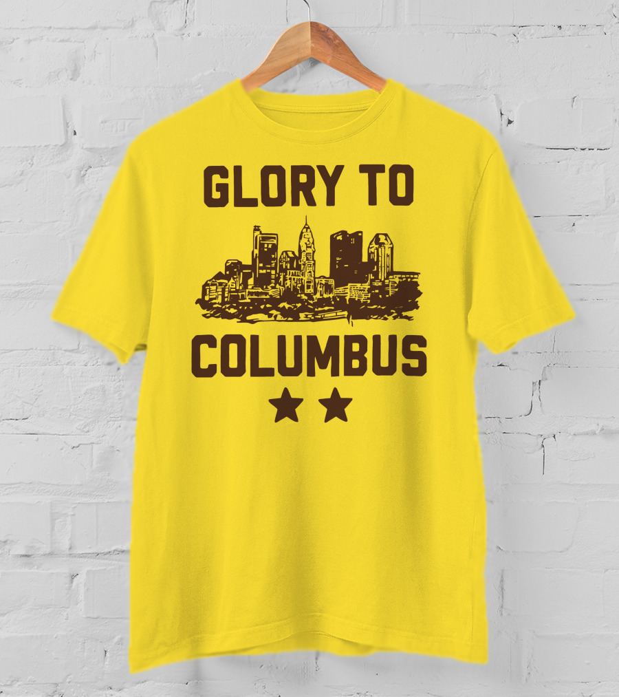 Glory To Columbus Skyline Two Stars T-Shirt