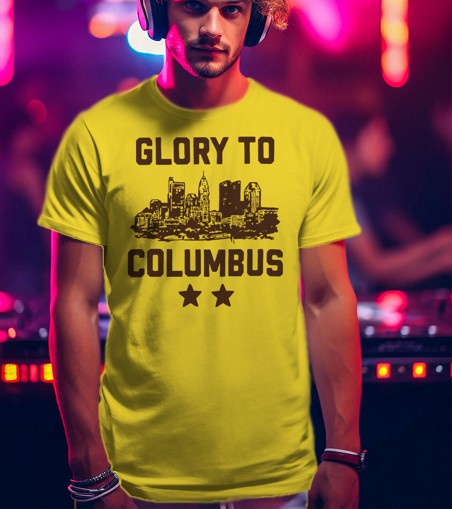 Glory To Columbus Skyline Two Stars T-Shirt
