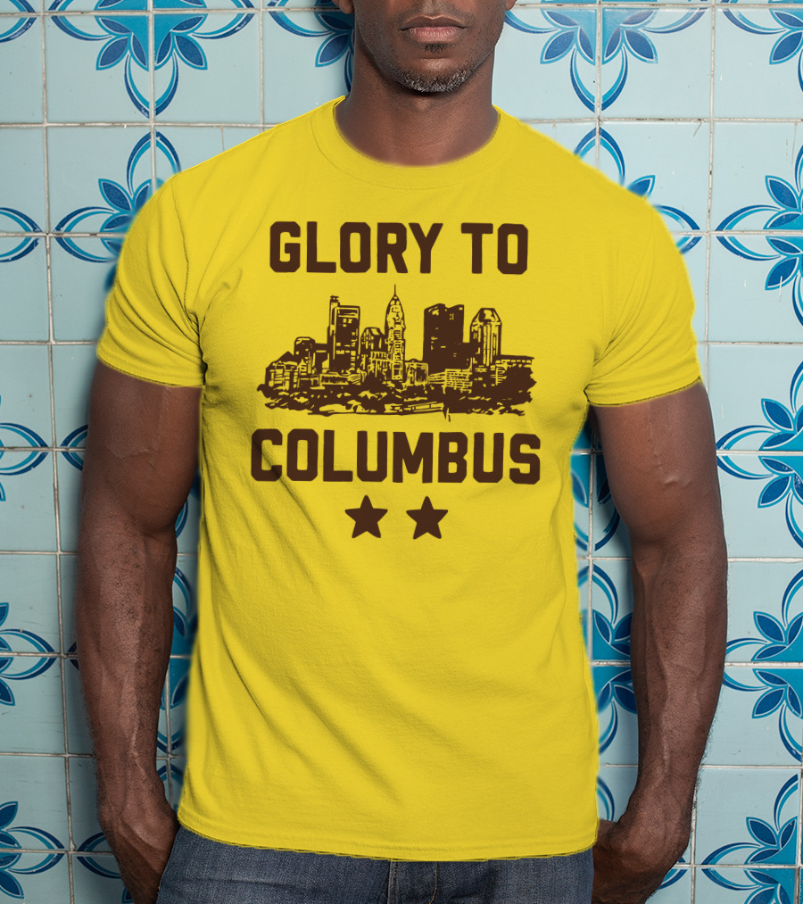Glory To Columbus Skyline Two Stars T-Shirt
