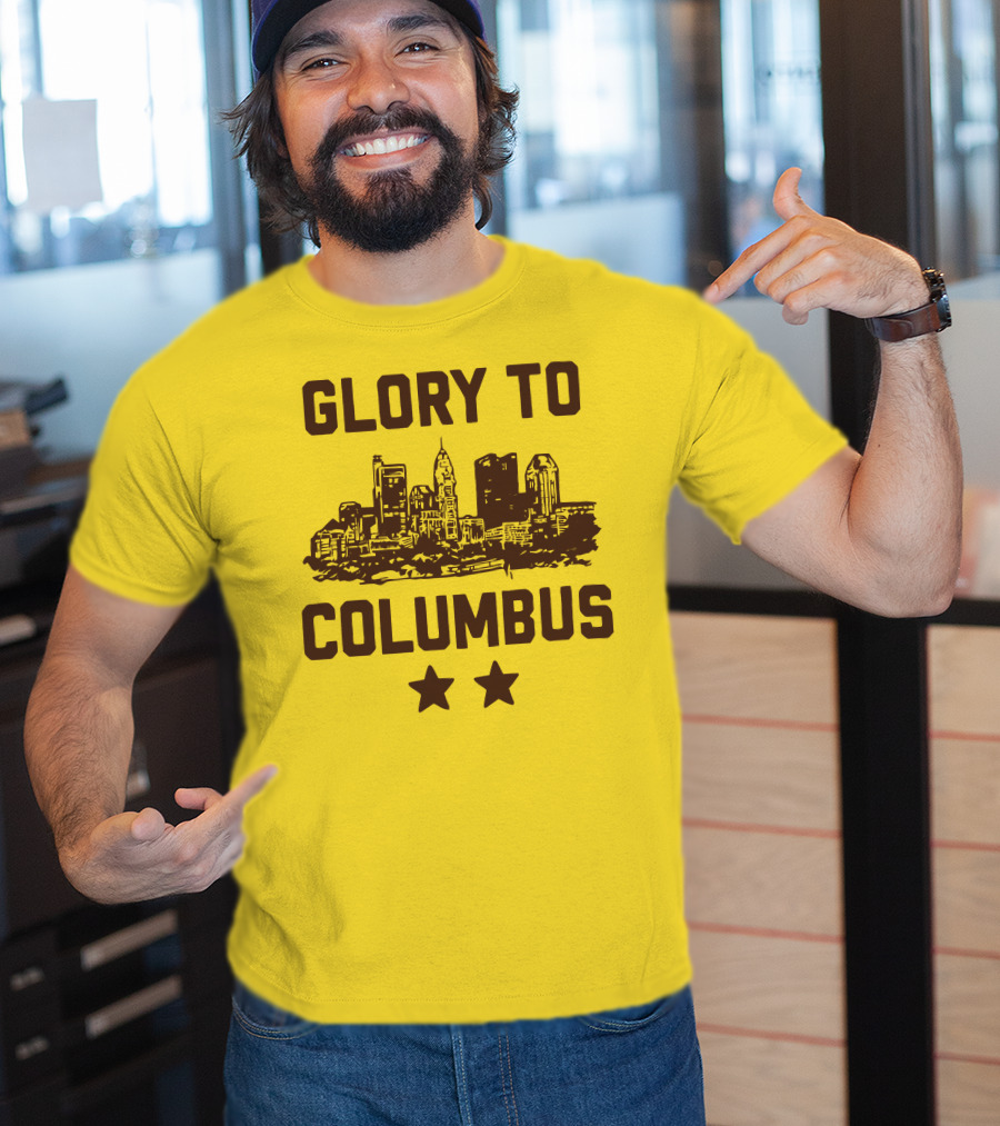 Glory To Columbus Skyline Two Stars T-Shirt