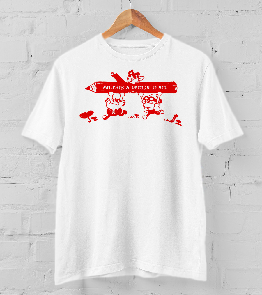 Amphibia Design Team Cartoon Characters With Red Pencil T-Shirt
