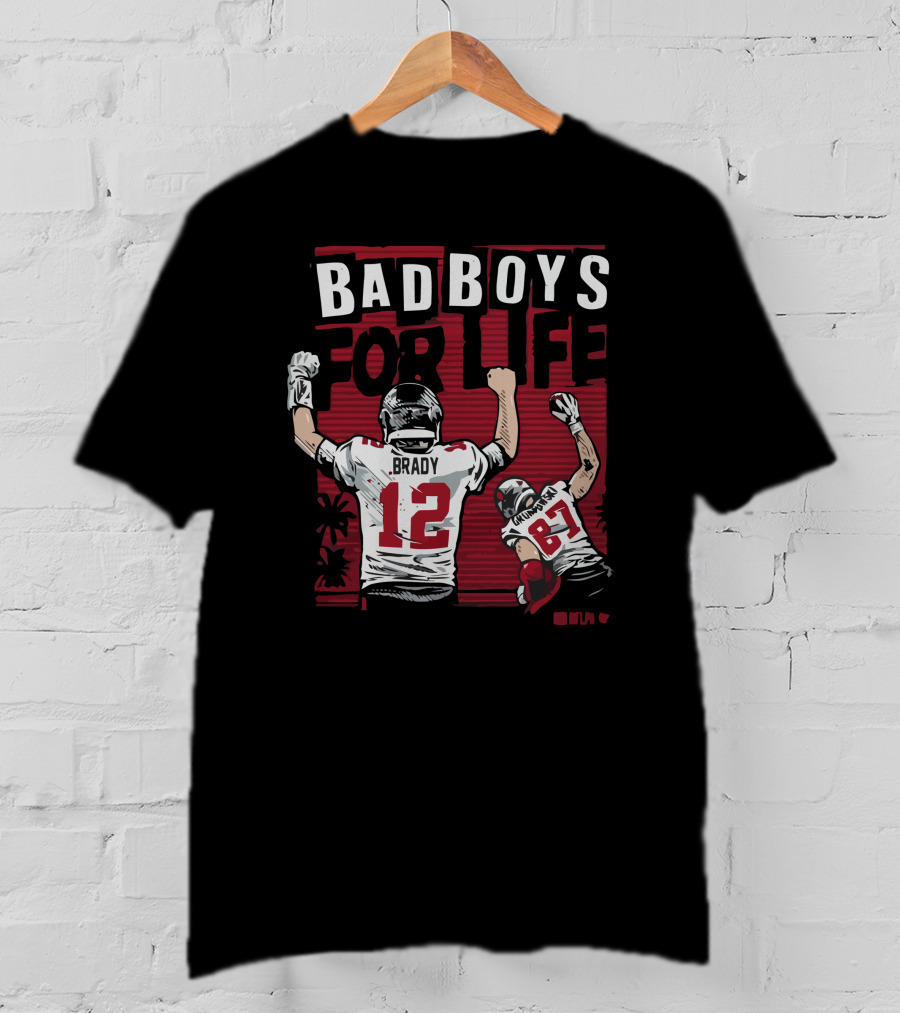 Brady Gronkowski Bad Boys For Life Football 12 87 T-Shirt
