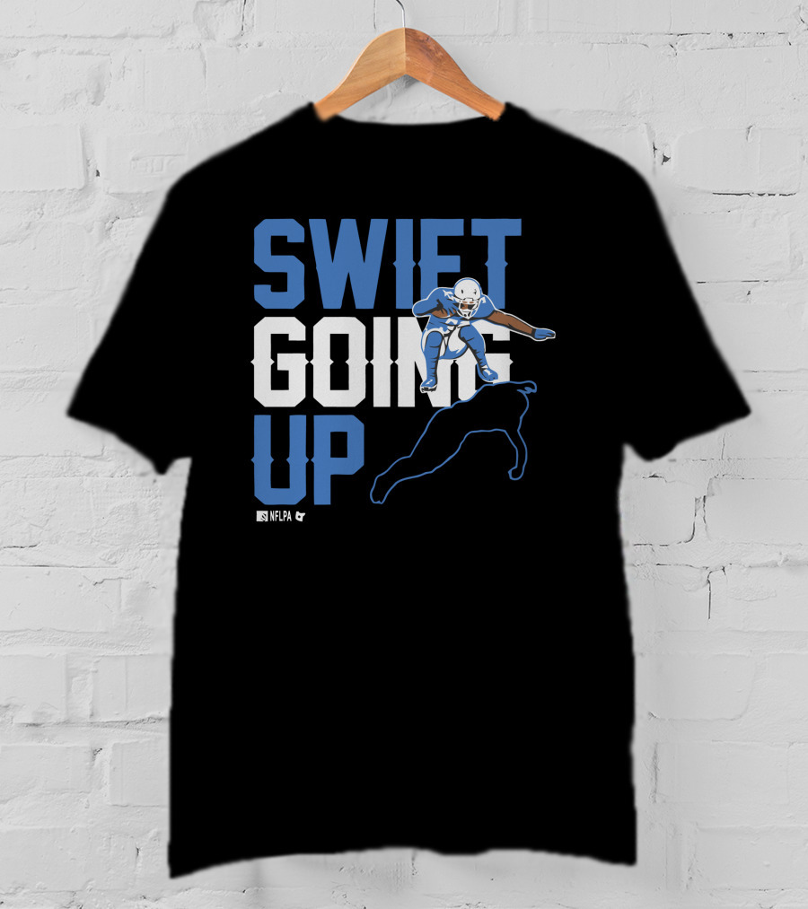 D'Andre Swift Going Up NFLPA Football Player Action T-Shirt