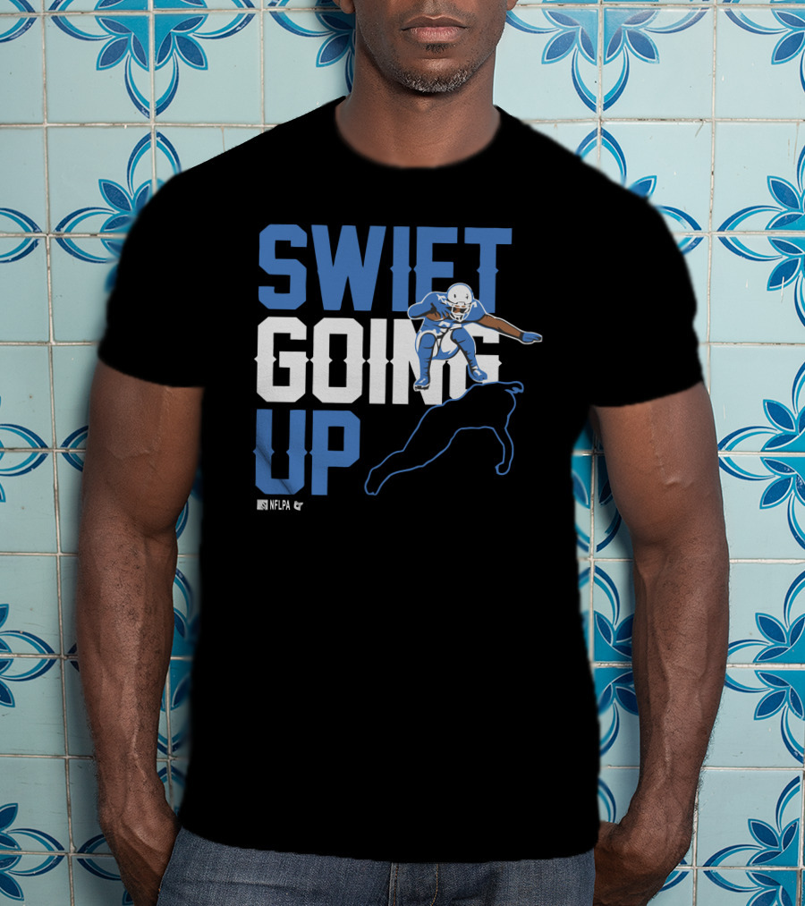 D'Andre Swift Going Up NFLPA Football Player Action T-Shirt