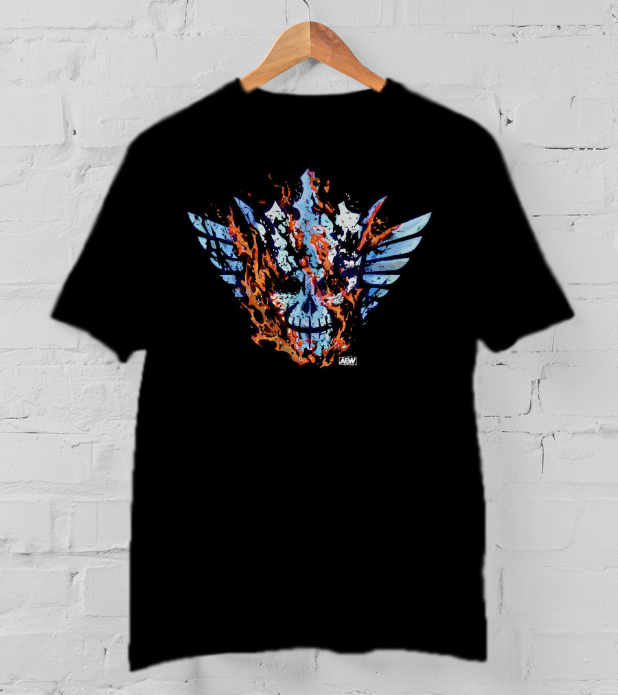 Cody Rhodes Backdraft AEW Skull Flame Wings T-Shirt