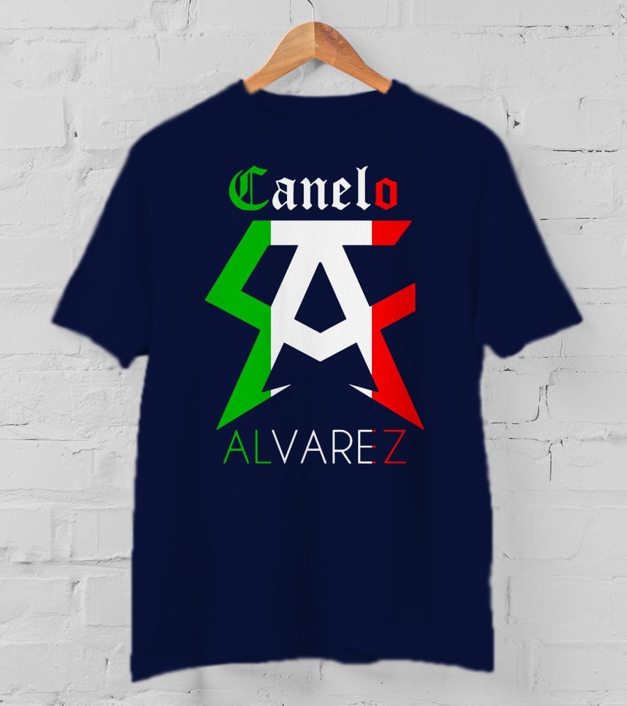 Canelo Alvarez Logo Mexican Flag Colors CA Initials T-Shirt