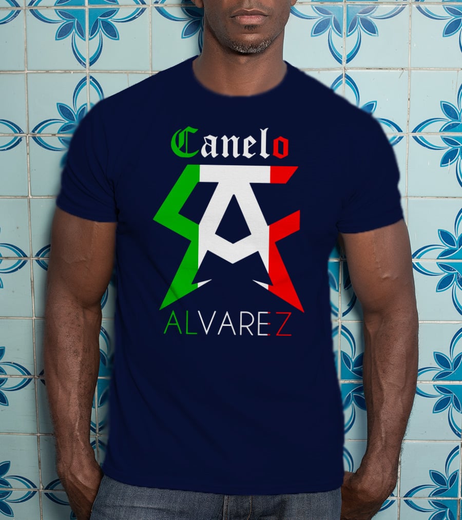 Canelo Alvarez Logo Mexican Flag Colors CA Initials T-Shirt