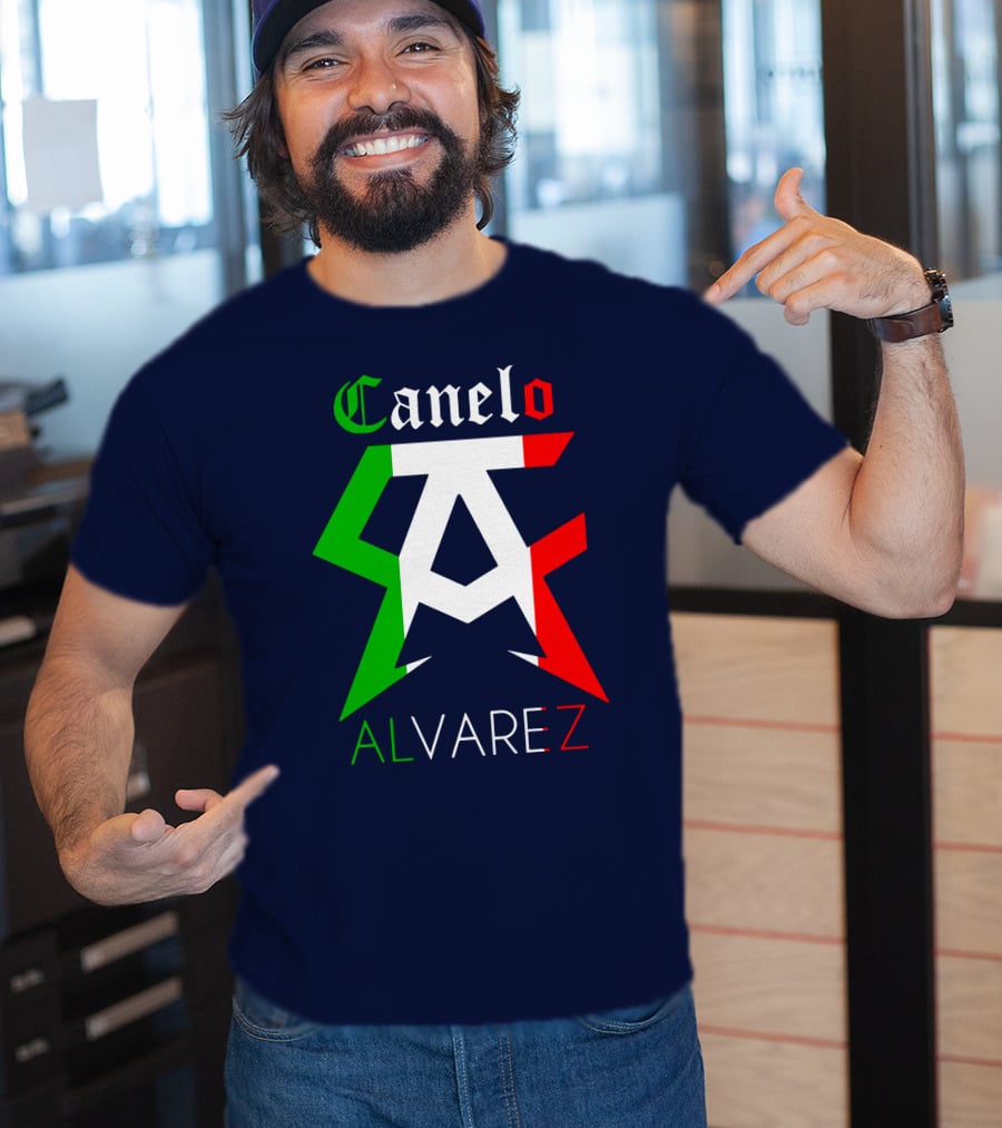 Canelo Alvarez Logo Mexican Flag Colors CA Initials T-Shirt