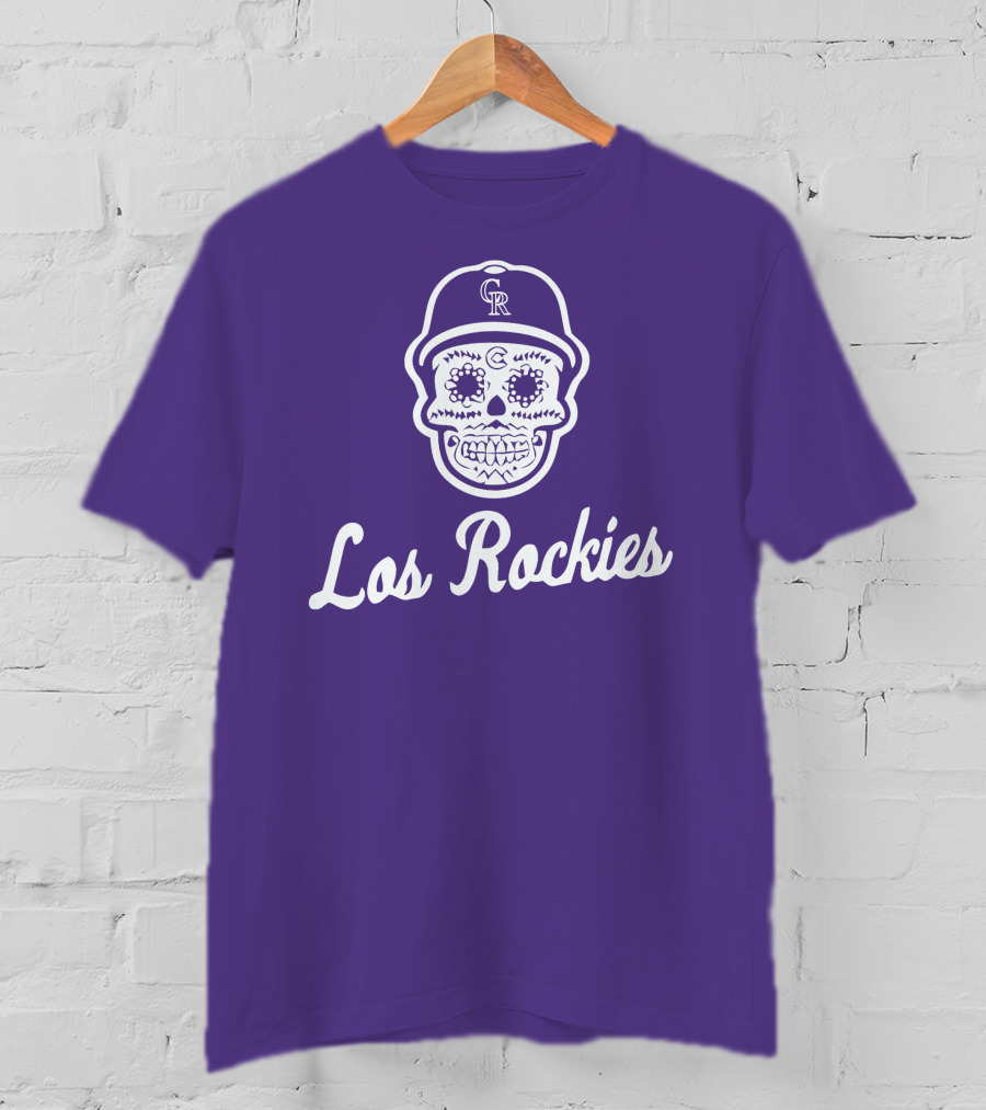 Los Rockies Calavera Sugar Skull Baseball Hat T-Shirt