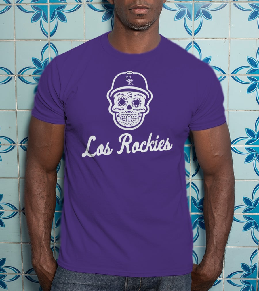 Los Rockies Calavera Sugar Skull Baseball Hat T-Shirt