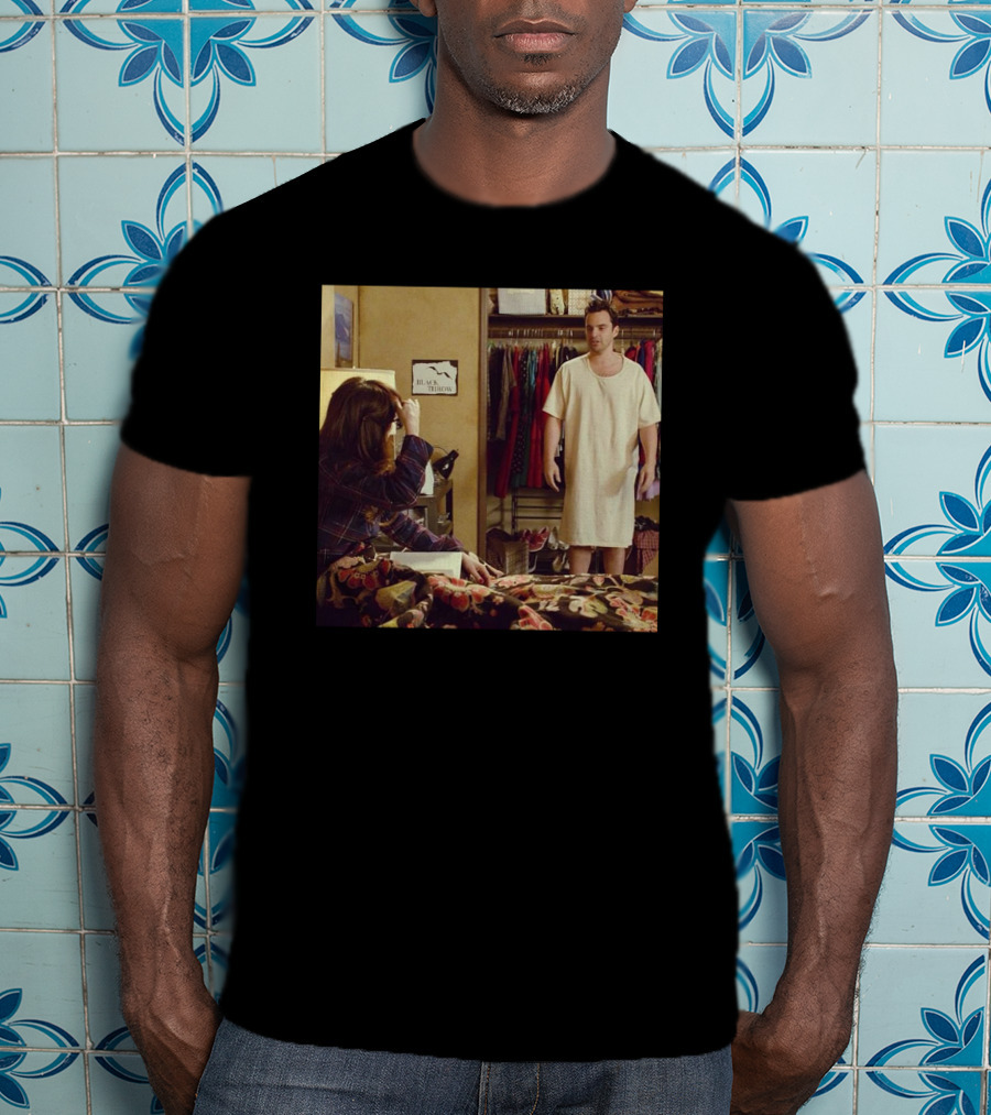 Nick Miller Sleepwear Scene With Pajamas And Wardrobe T-Shirt
