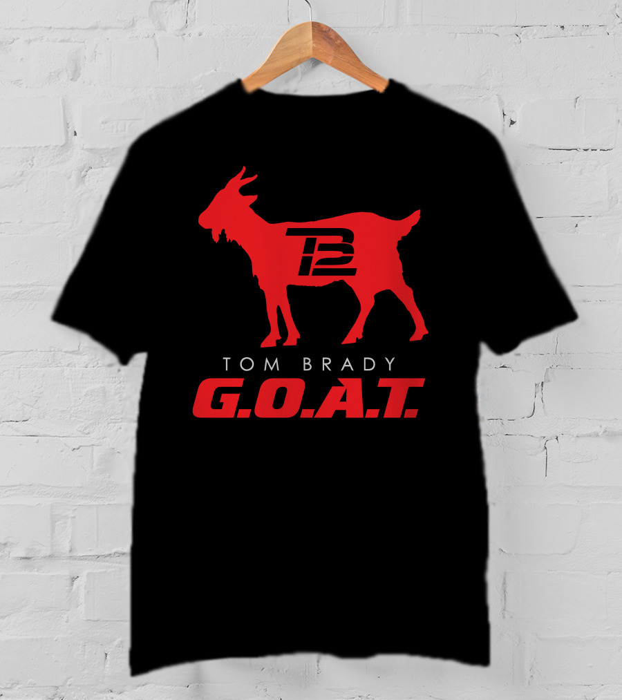 Tom Brady G.O.A.T. TB12 Logo Red Goat T-Shirt