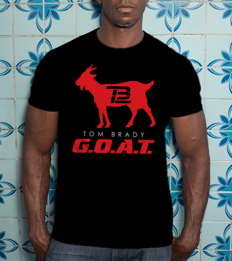 Tom Brady G.O.A.T. TB12 Logo Red Goat T-Shirt