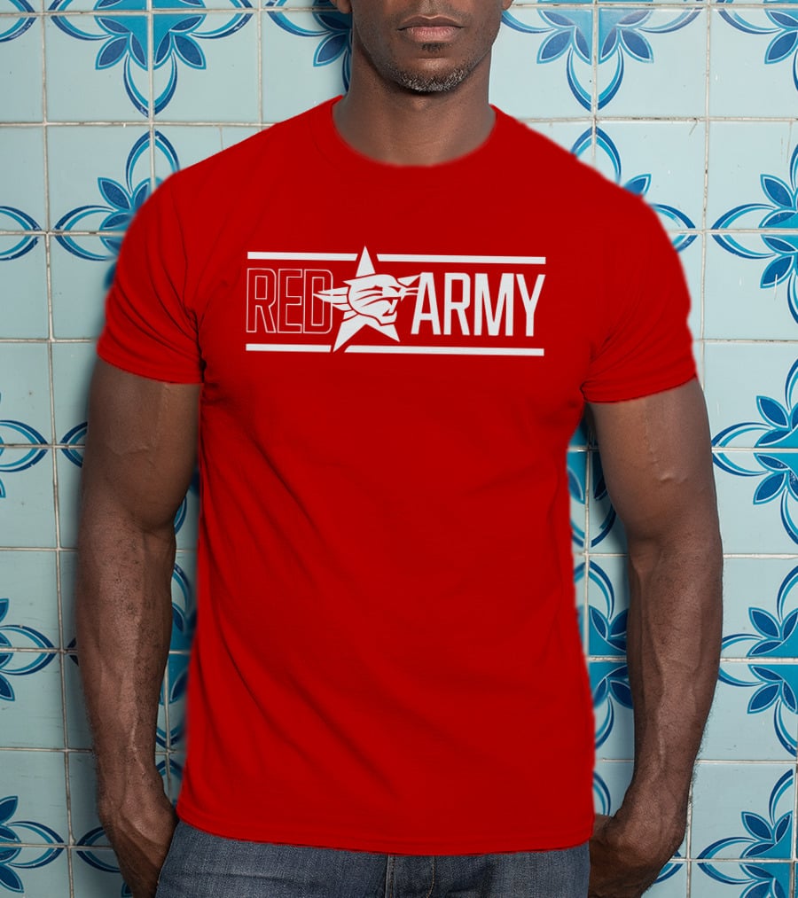 Red Perth Wildcats Fan Army T-Shirt