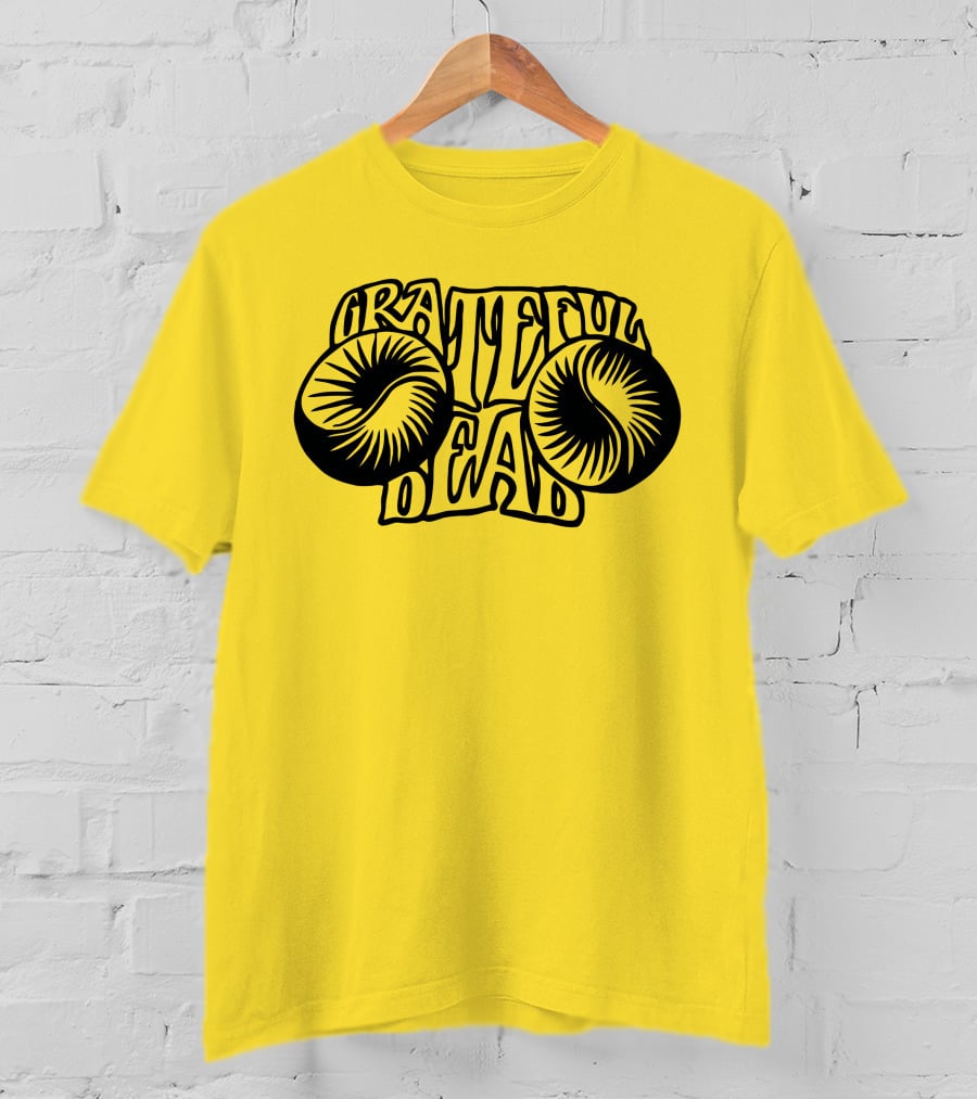 Grateful Dead Psychedelic Sunburst Yellow Background T-Shirt