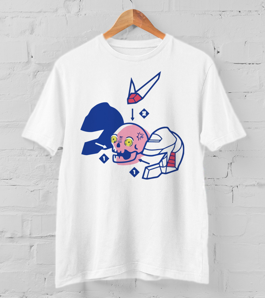 Pewdiepie Mecha Anatomy Skull Robot Disassembled T-Shirt