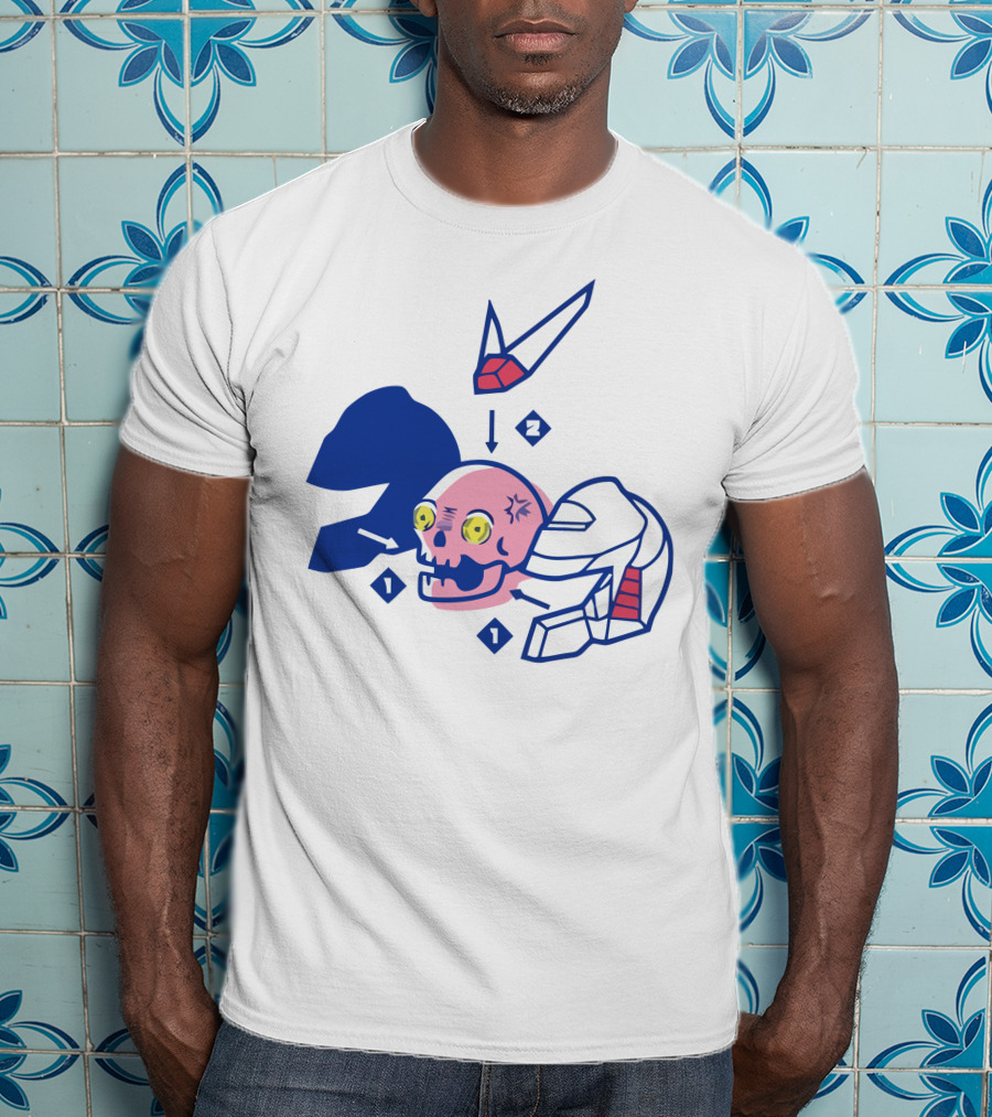 Pewdiepie Mecha Anatomy Skull Robot Disassembled T-Shirt