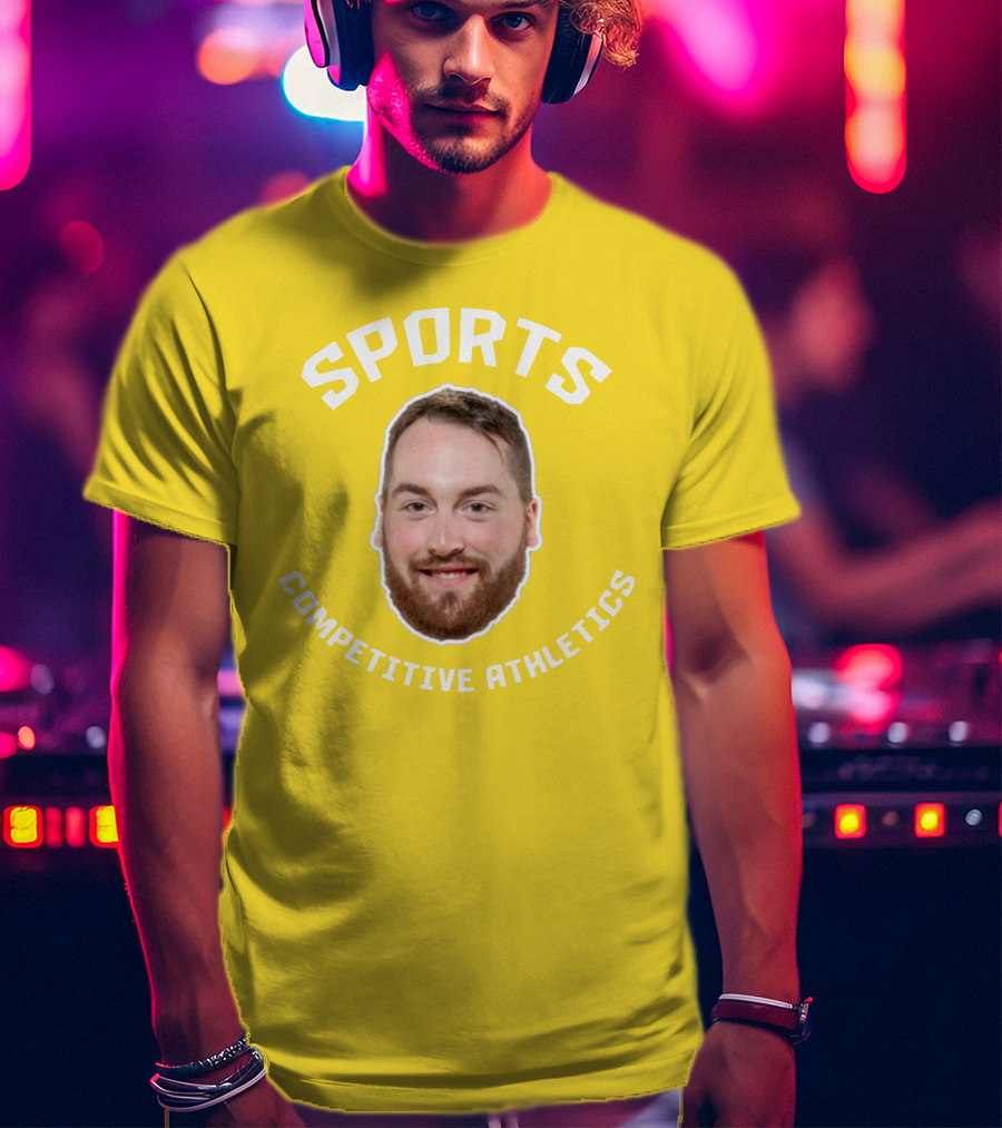 Sports Competitive Athletics Bearded Face T-Shirt