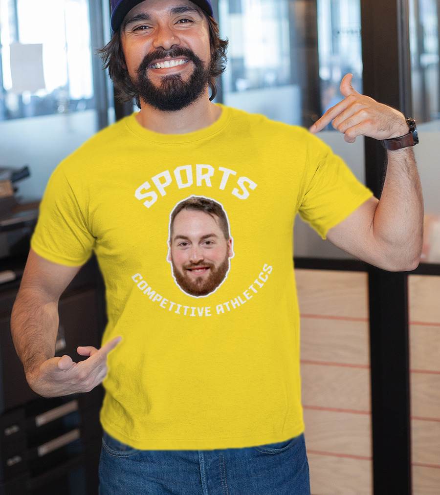 Sports Competitive Athletics Bearded Face T-Shirt
