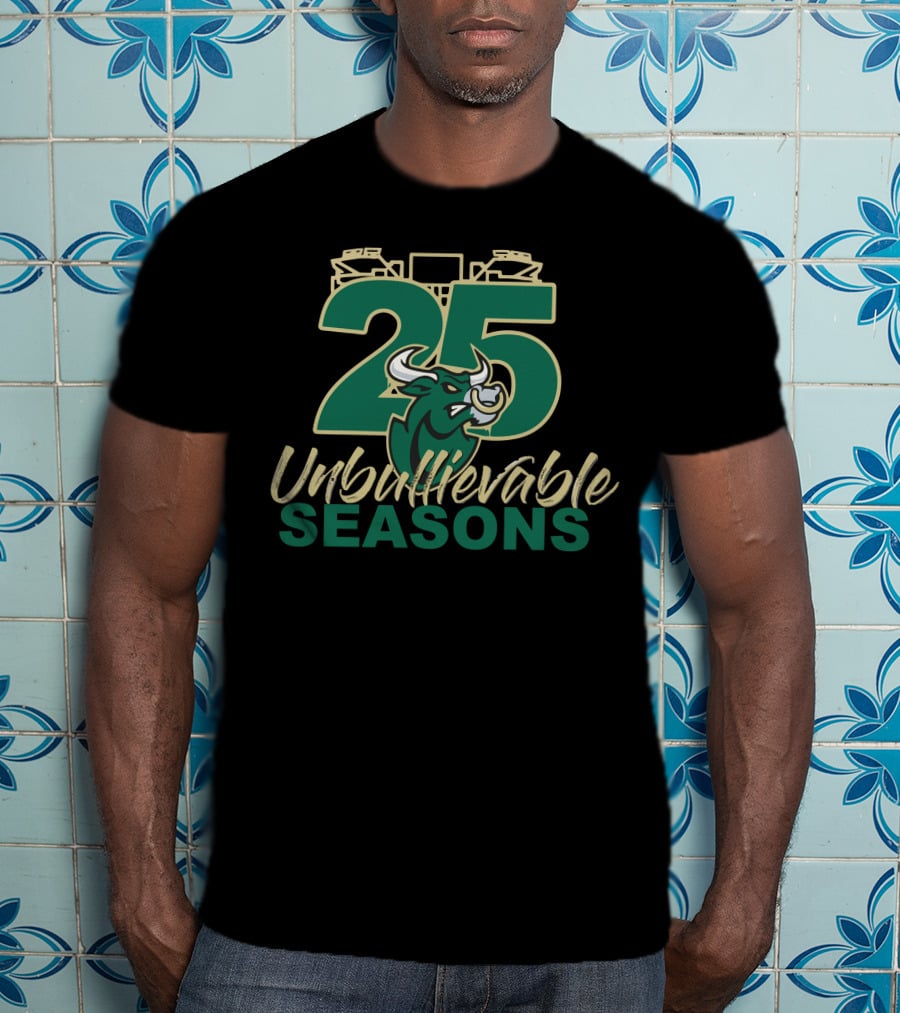 25 Unbullievable Seasons Bulls Stadium T-Shirt