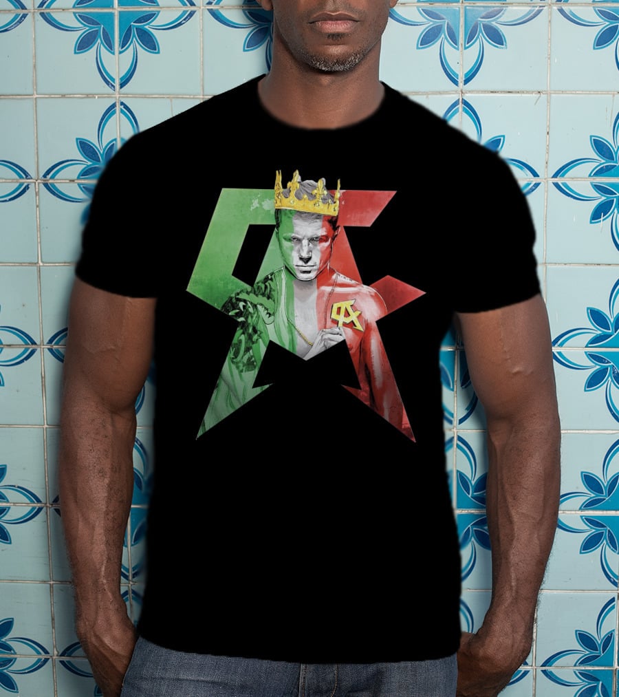 Canelo Champion King In Mexican Flag Colors With Crown And CA T-Shirt