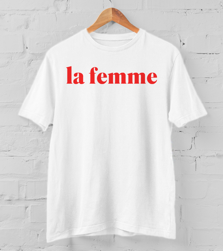 La Femme Band Red Text T-Shirt