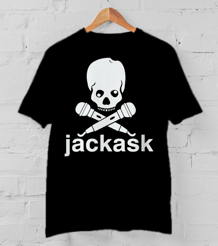 Jackask Jacksfilms Skull And Microphones T-Shirt
