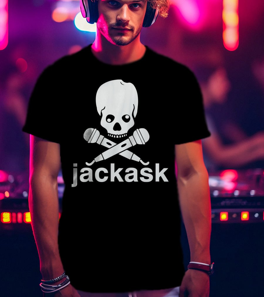 Jackask Jacksfilms Skull And Microphones T-Shirt