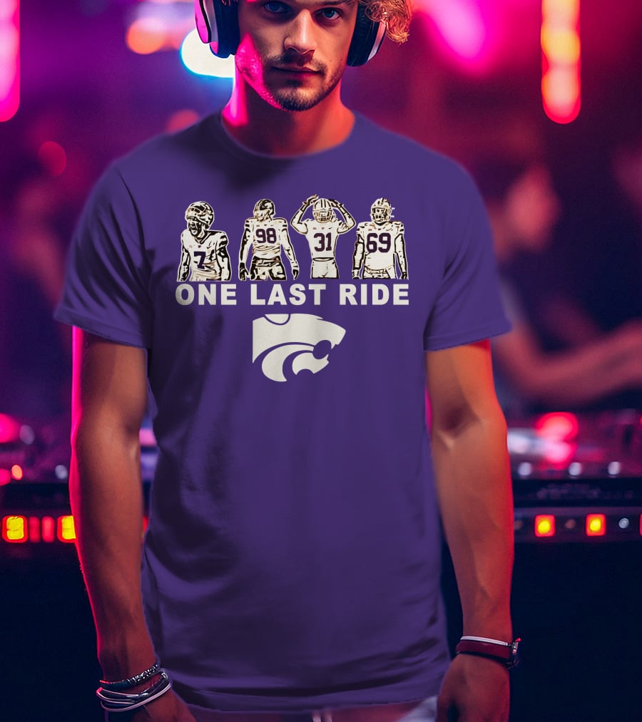 K-State Football One Last Ride Wildcats Players T-Shirt