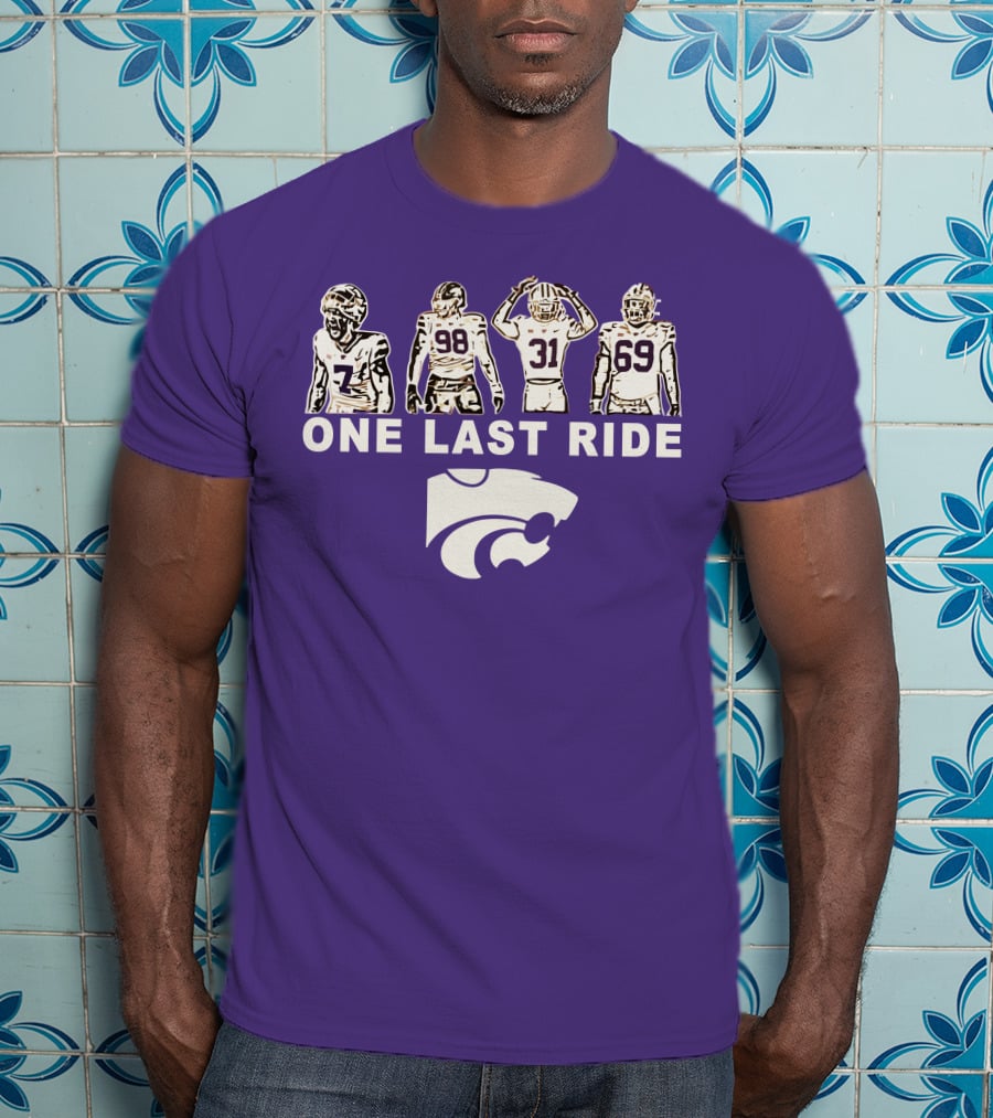 K-State Football One Last Ride Wildcats Players T-Shirt
