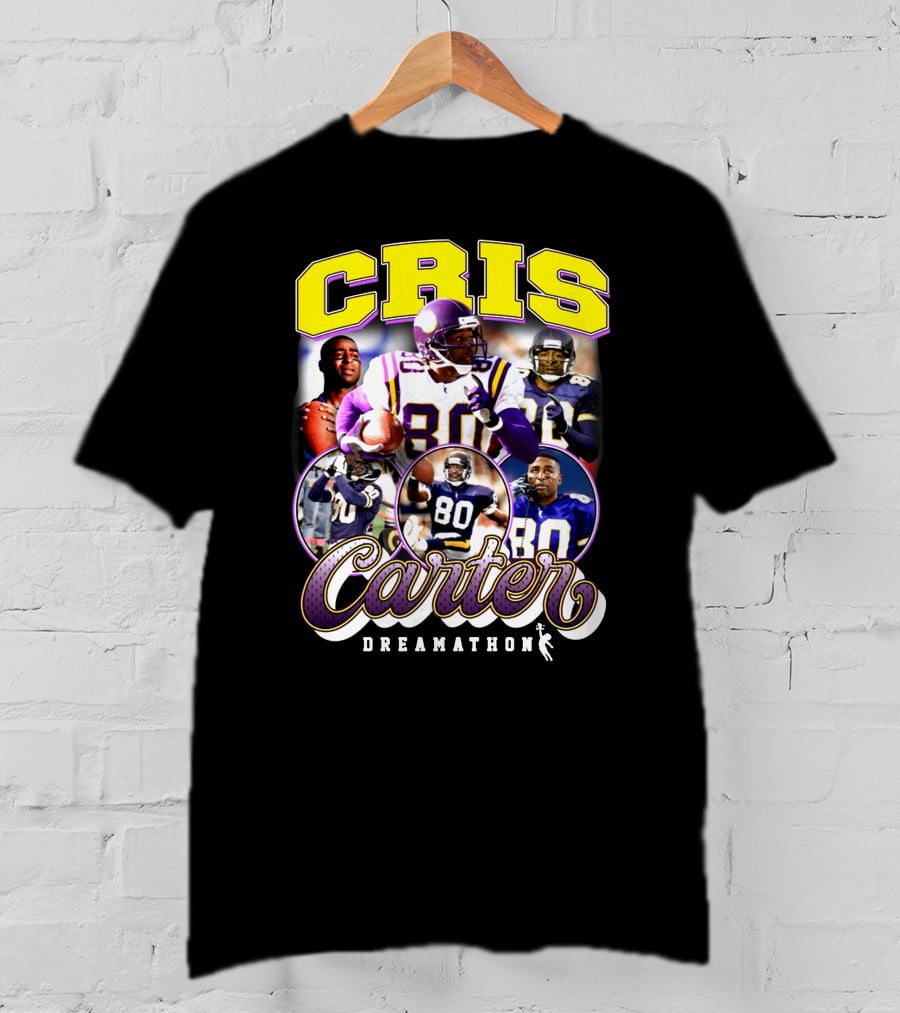 Cris Carter 80 Dreamathon Football Legends T-Shirt