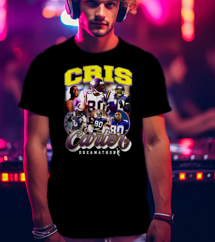 Cris Carter 80 Dreamathon Football Legends T-Shirt