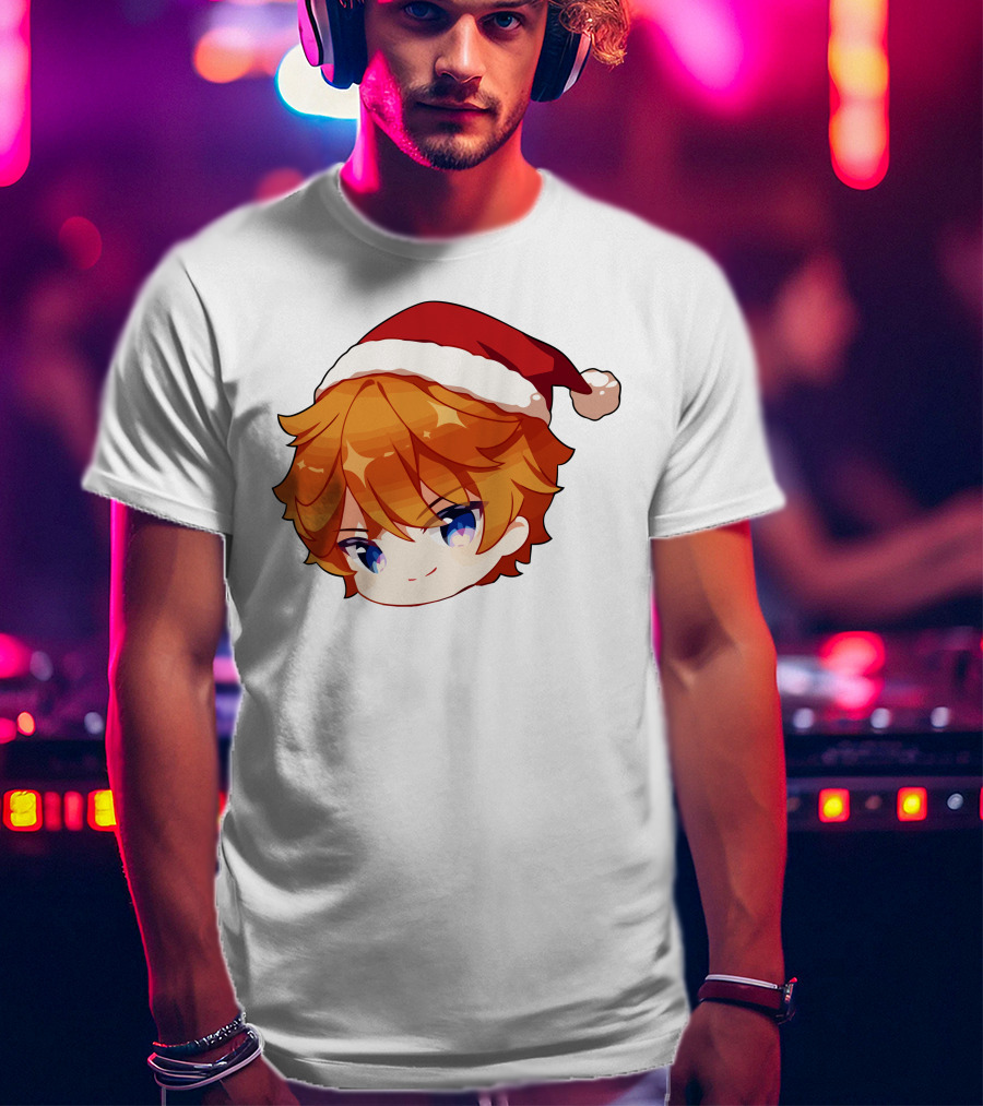Griffin Burns Chibi Childe Xmas Santa Hat T-Shirt