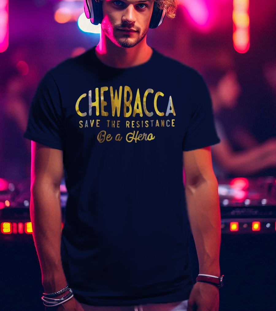 CHEWBACCA Save The Resistance Be A Hero T-Shirt