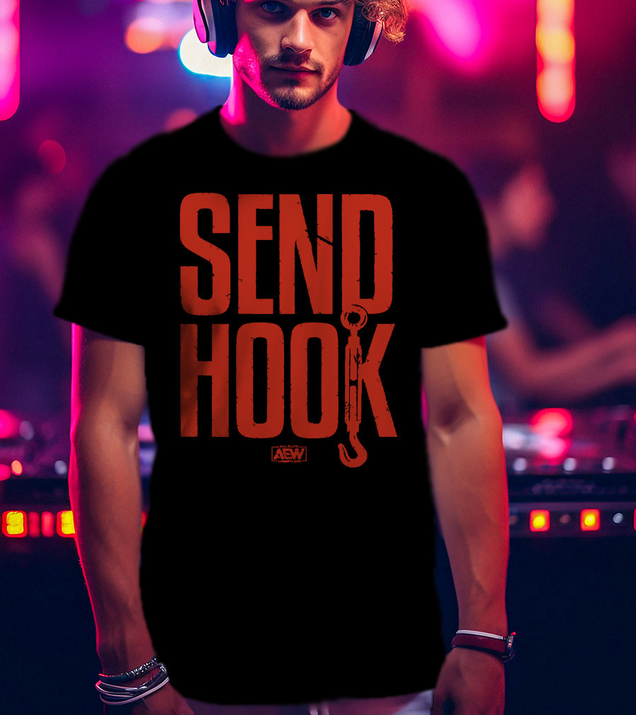 SEND HOOK AEW All Elite Wrestling Merchandise T-Shirt