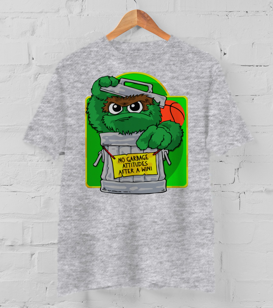 No Garbage Attitudes After A Win Eric Musselman Inspired Furry Trash Can Creature T-Shirt