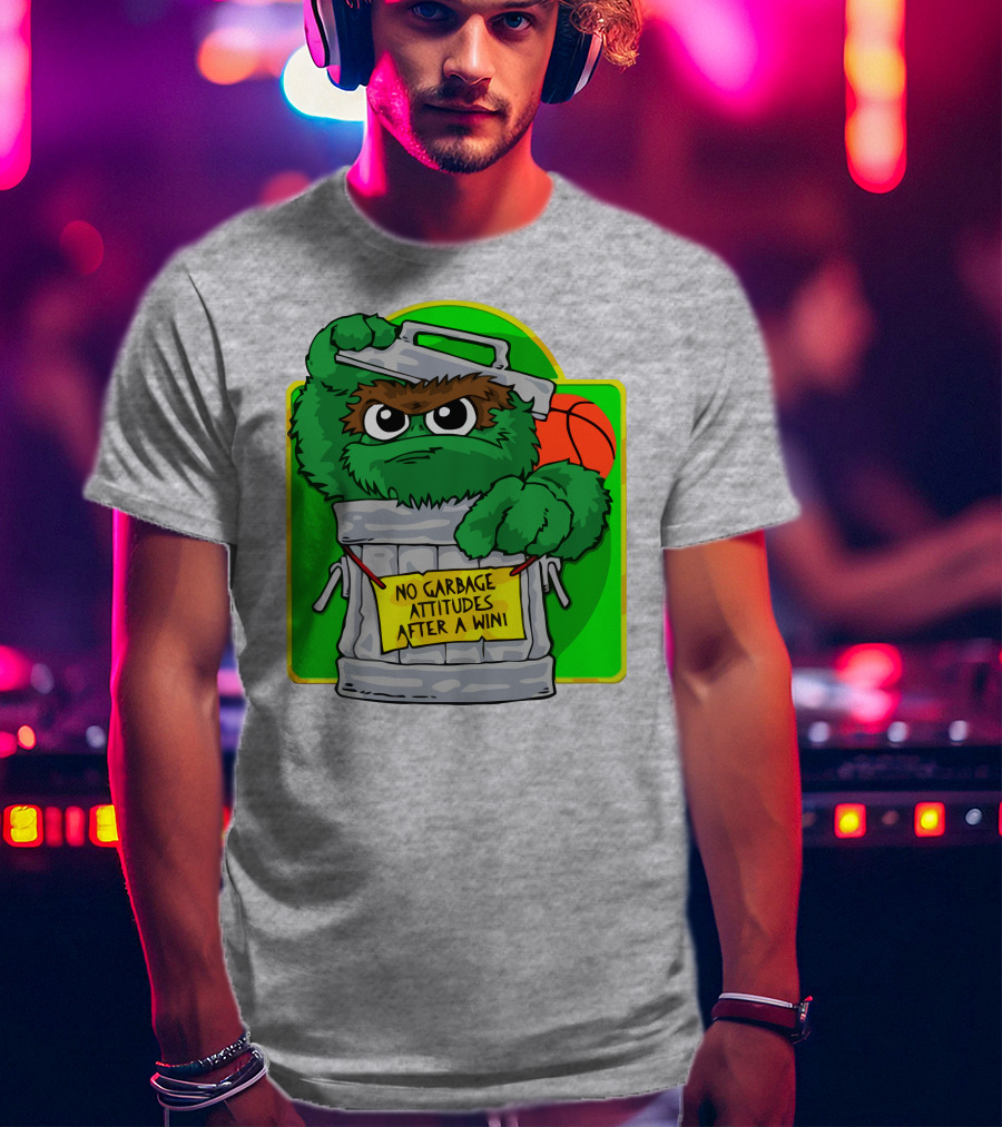 No Garbage Attitudes After A Win Eric Musselman Inspired Furry Trash Can Creature T-Shirt