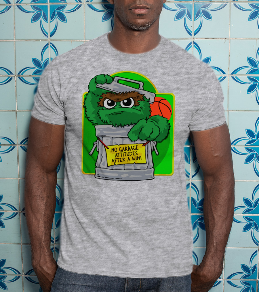 No Garbage Attitudes After A Win Eric Musselman Inspired Furry Trash Can Creature T-Shirt