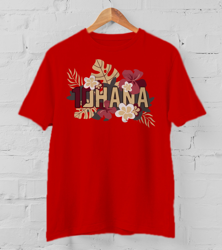 Mckenzie Milton 10Hana Hawaiian Garnet Floral T-Shirt