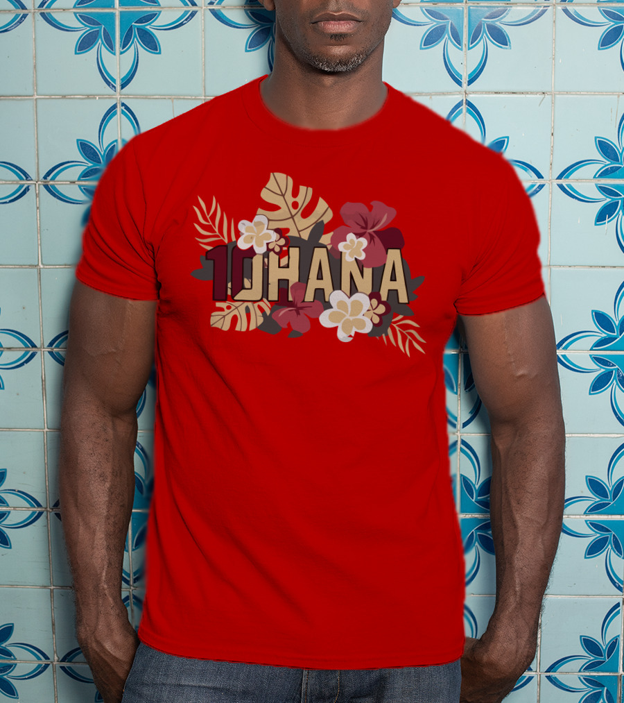 Mckenzie Milton 10Hana Hawaiian Garnet Floral T-Shirt
