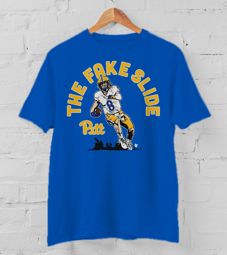 Pitt Kenny Pickett The Fake Slide Football Action T-Shirt