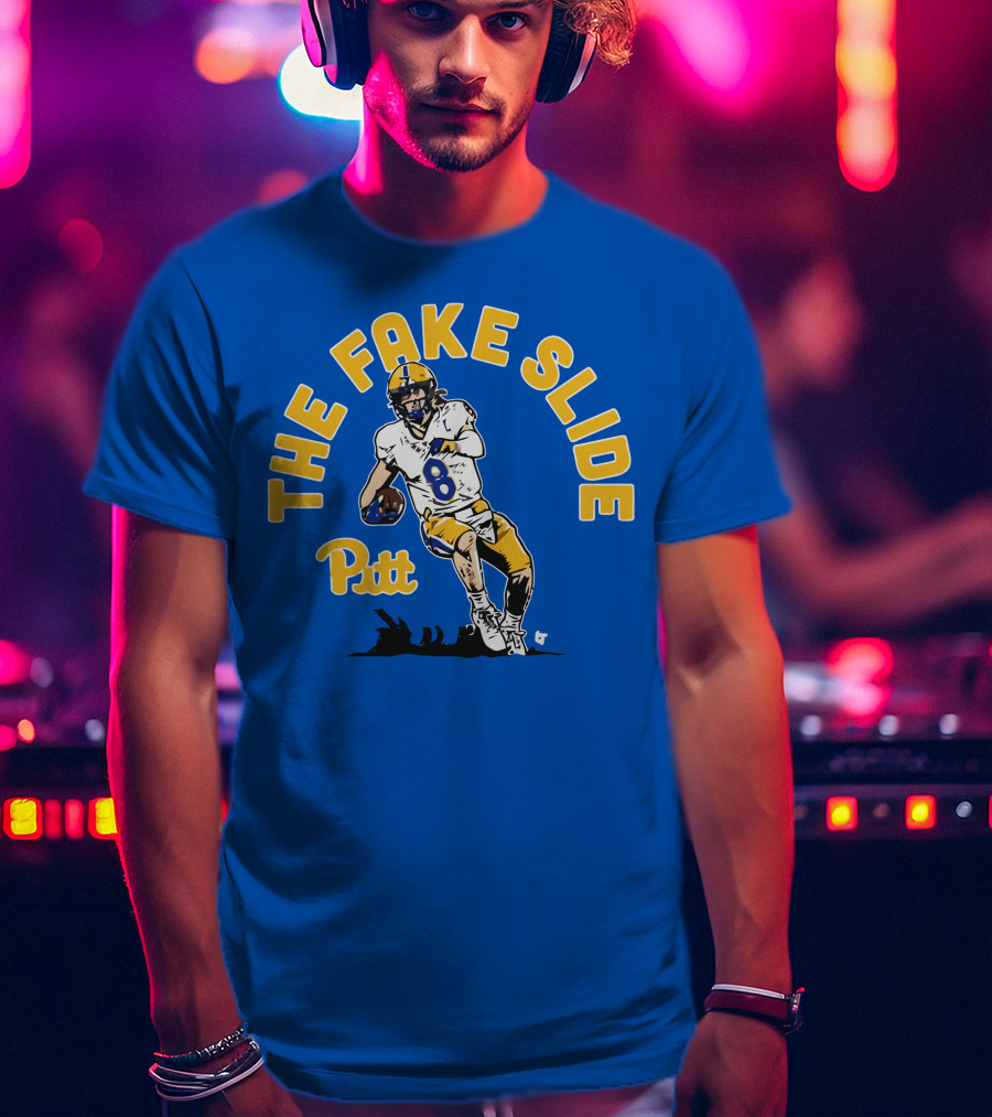 Pitt Kenny Pickett The Fake Slide Football Action T-Shirt
