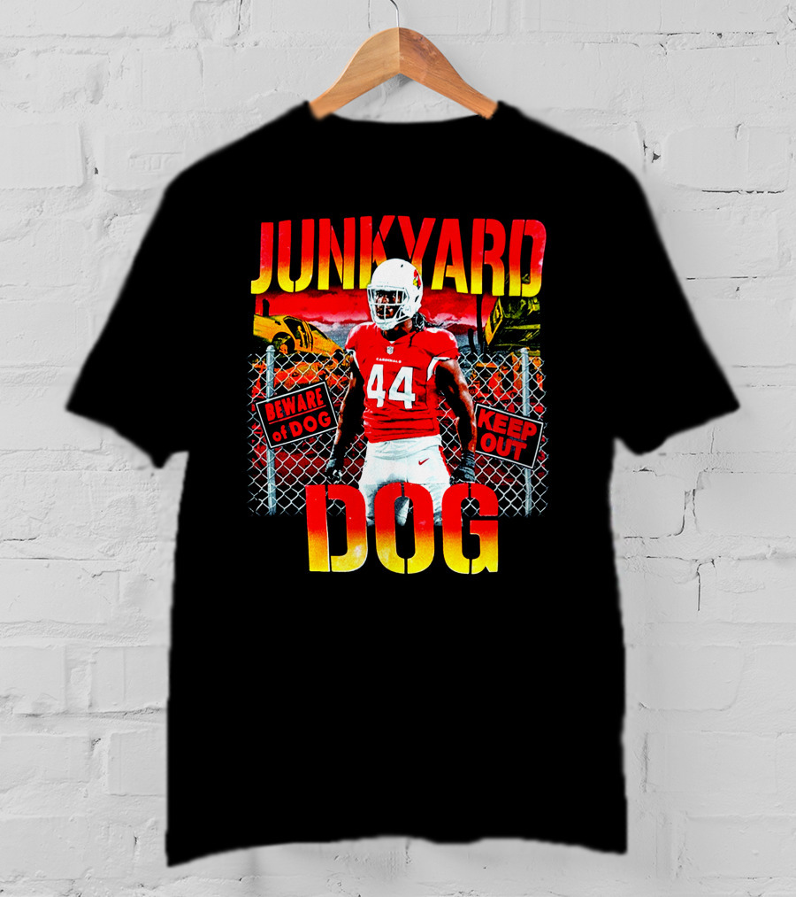 JunkYard Dog Beware Of Dog Keep Out 44 Football Player T-Shirt