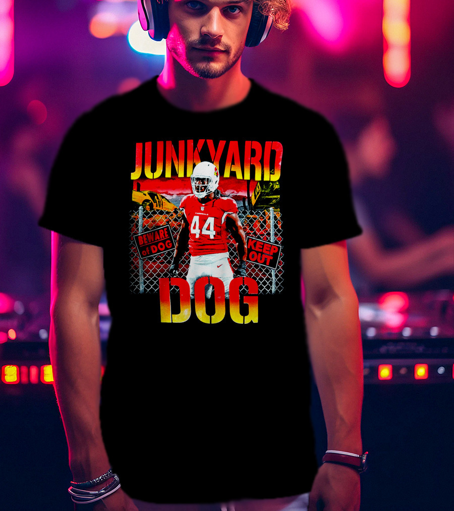 JunkYard Dog Beware Of Dog Keep Out 44 Football Player T-Shirt