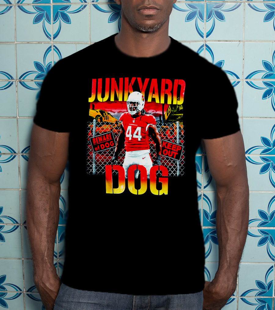 JunkYard Dog Beware Of Dog Keep Out 44 Football Player T-Shirt