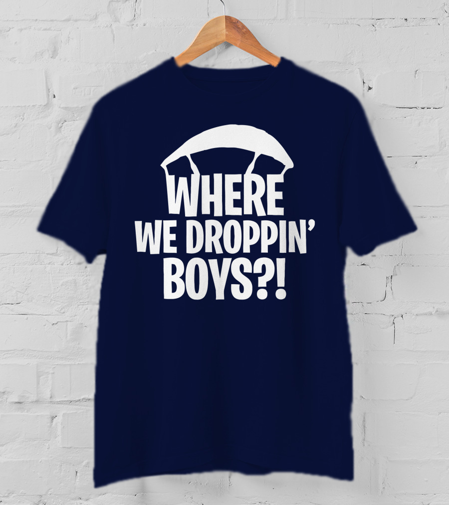 Go All Out Adult Where We Droppin' Boys Parachute T-Shirt