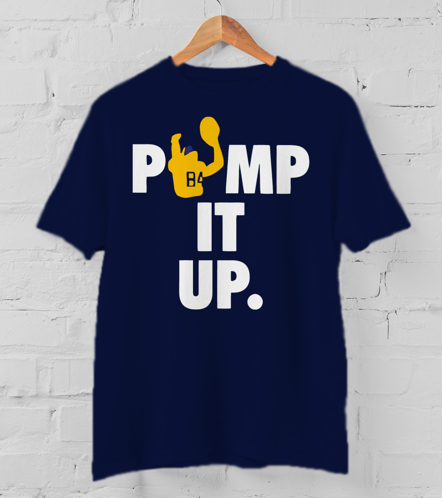 Pump It Up Blue B4 Ninety Football Gesture T-Shirt