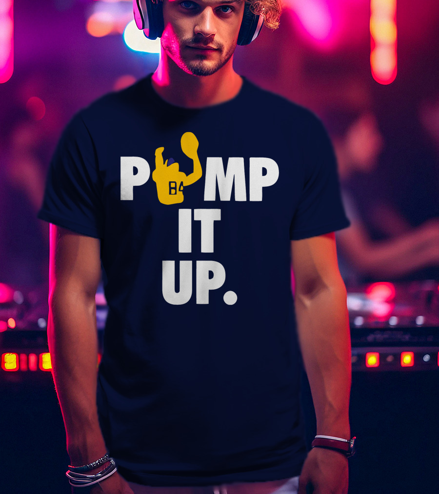 Pump It Up Blue B4 Ninety Football Gesture T-Shirt