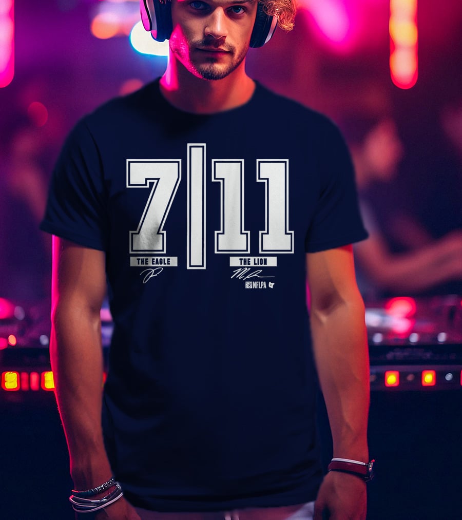 Trevon Diggs And Micah Parsons 7 11 The Eagle The Lion NFLPA T-Shirt