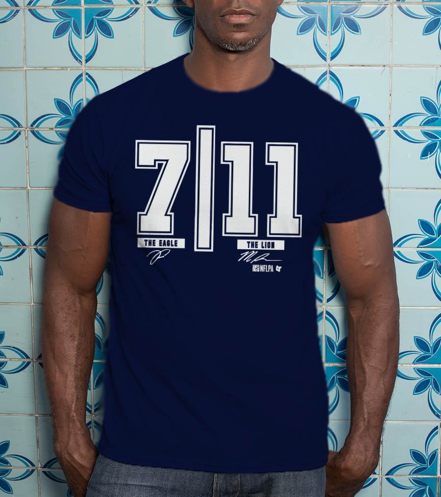 Trevon Diggs And Micah Parsons 7 11 The Eagle The Lion NFLPA T-Shirt